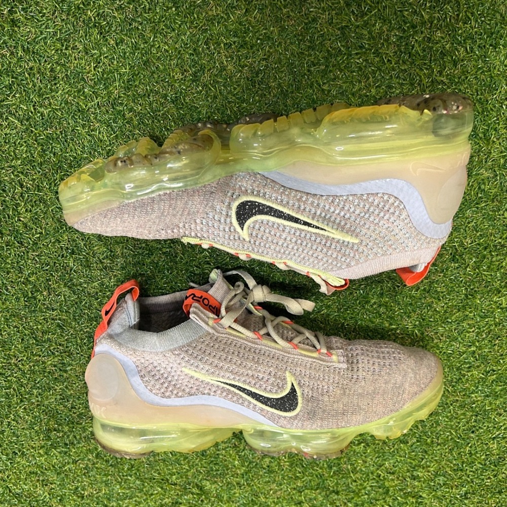 Nike Air VaporMax 2021 FK Oatmeal Light Bone Bright Mango DC4112-002 Mens 8.5